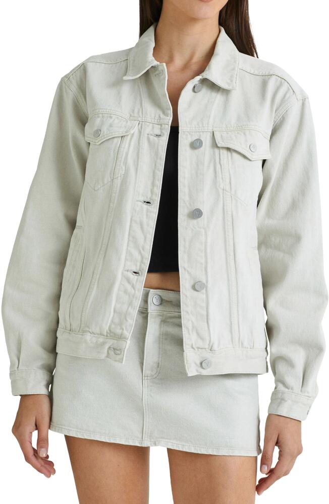 ABRAND Slouch Denim Jacket in Chalk Cover