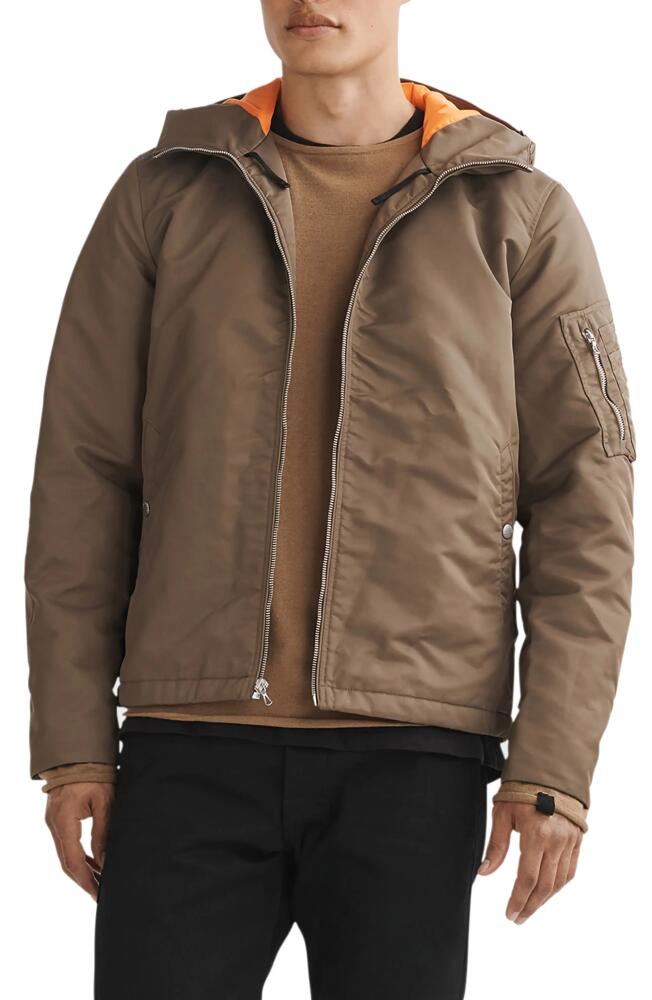 rag & bone Manston Hooded Recycled Nylon Tactic Jacket in Mink Cover