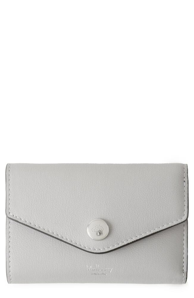 Mulberry Bifold Leather Card Case in Pale Grey Cover