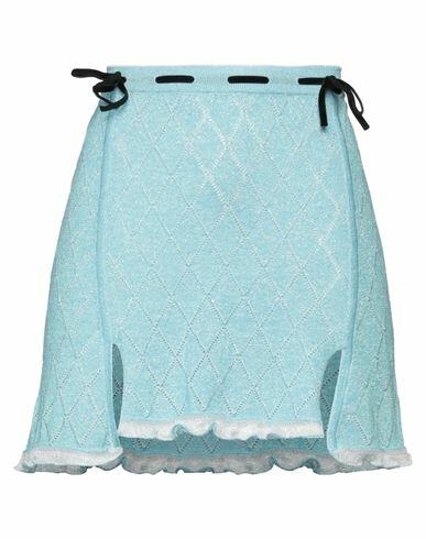 Cormio Woman Mini skirt Turquoise Cotton, Lyocell, Polyester, Polyamide Cover