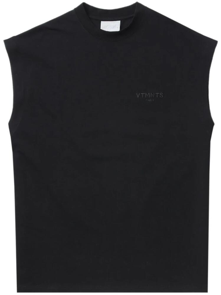 VTMNTS logo-embroidered cotton tank top - Black Cover