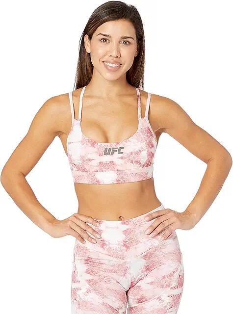 UFC Quartz Print Strappy Sports Bra (Blushing Rose) Women's Lingerie Cover