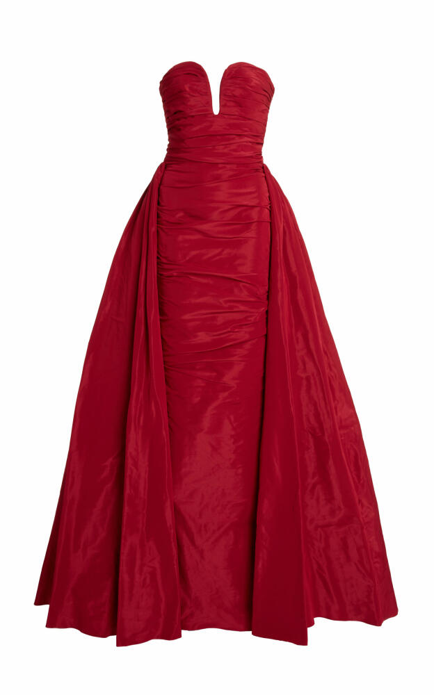 Zuhair Murad - Train-Detailed Faille Strapless Gown - Red Cover