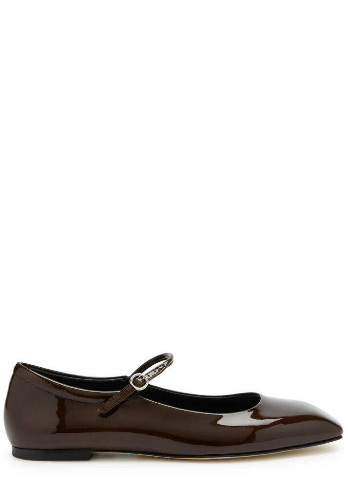 Aeyde Uma Patent Leather Mary Jane Flats - Brown Cover