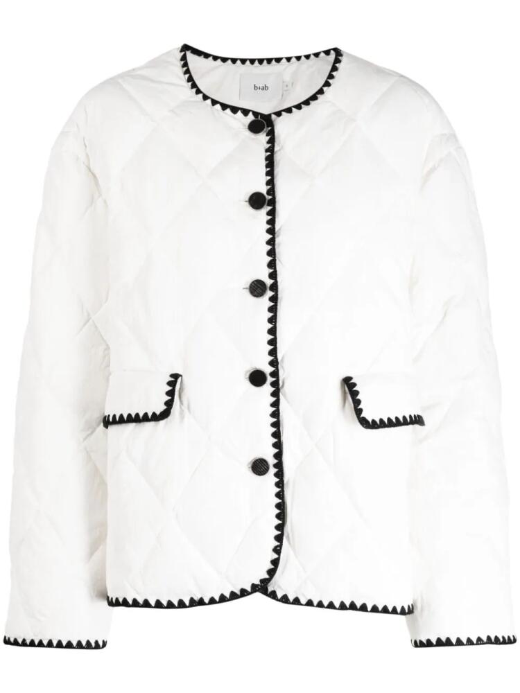 b+ab quilted fitted jacket - White Cover