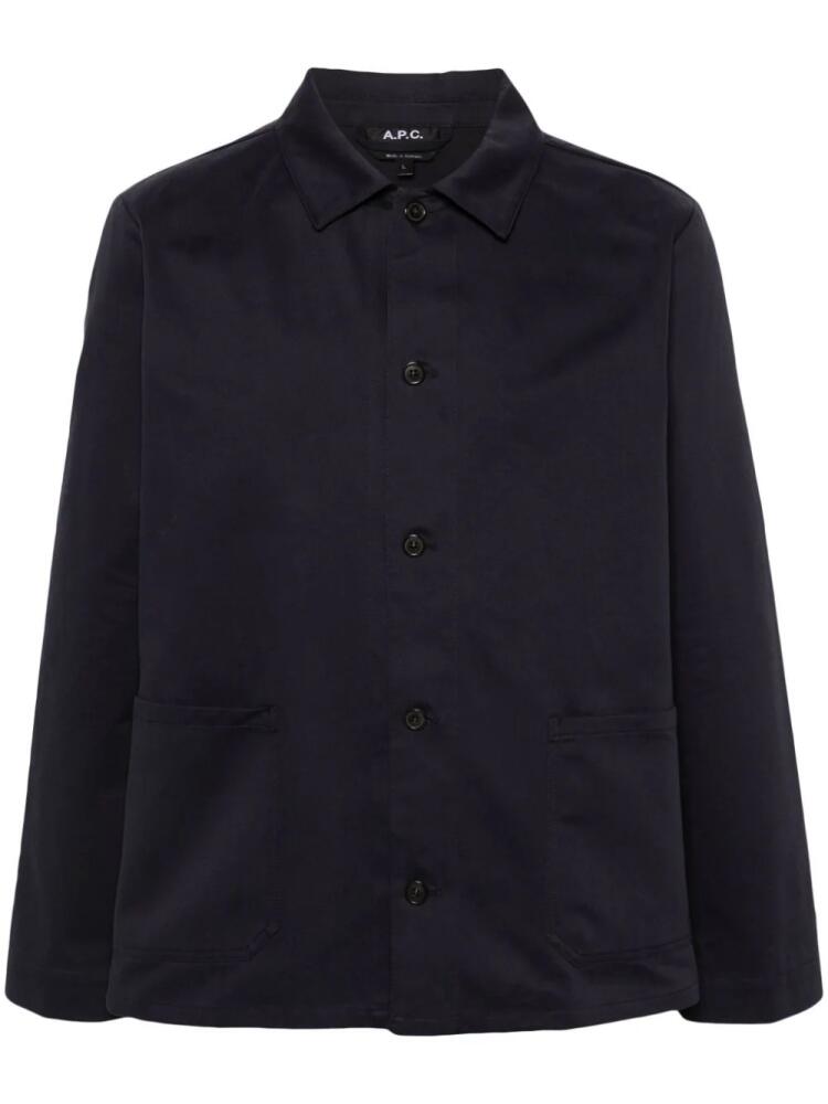 A.P.C. twill shirt jacket - Blue Cover