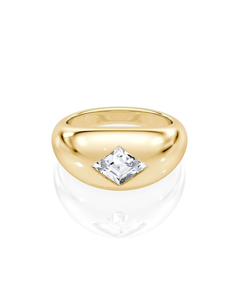 Vrai Dome Band in 14K Gold, .75ctw Lozenge Lab Grown Diamond Cover