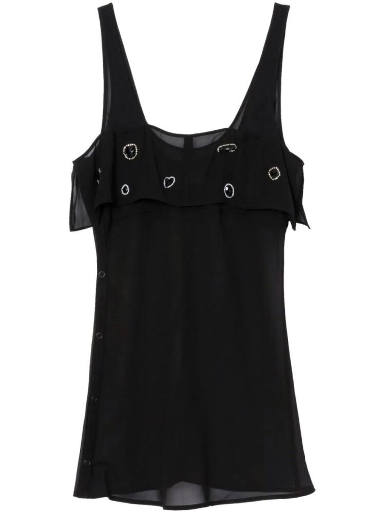 3.1 Phillip Lim gemstone-embellished silk tank top - Black Cover