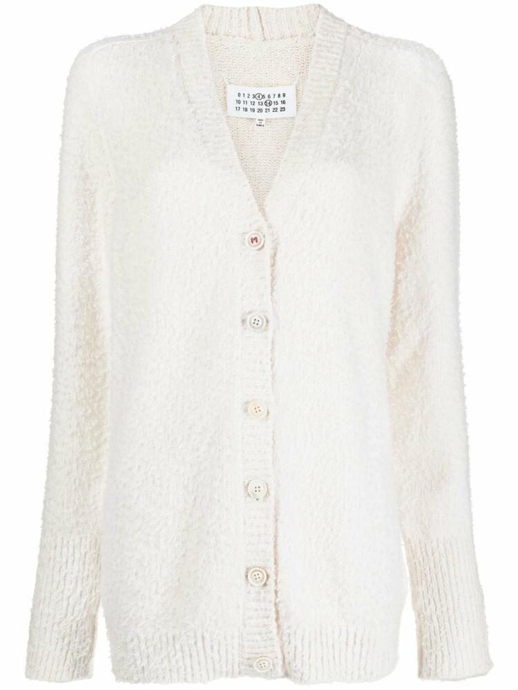 Maison Margiela V-neck knitted cardigan - Neutrals Cover