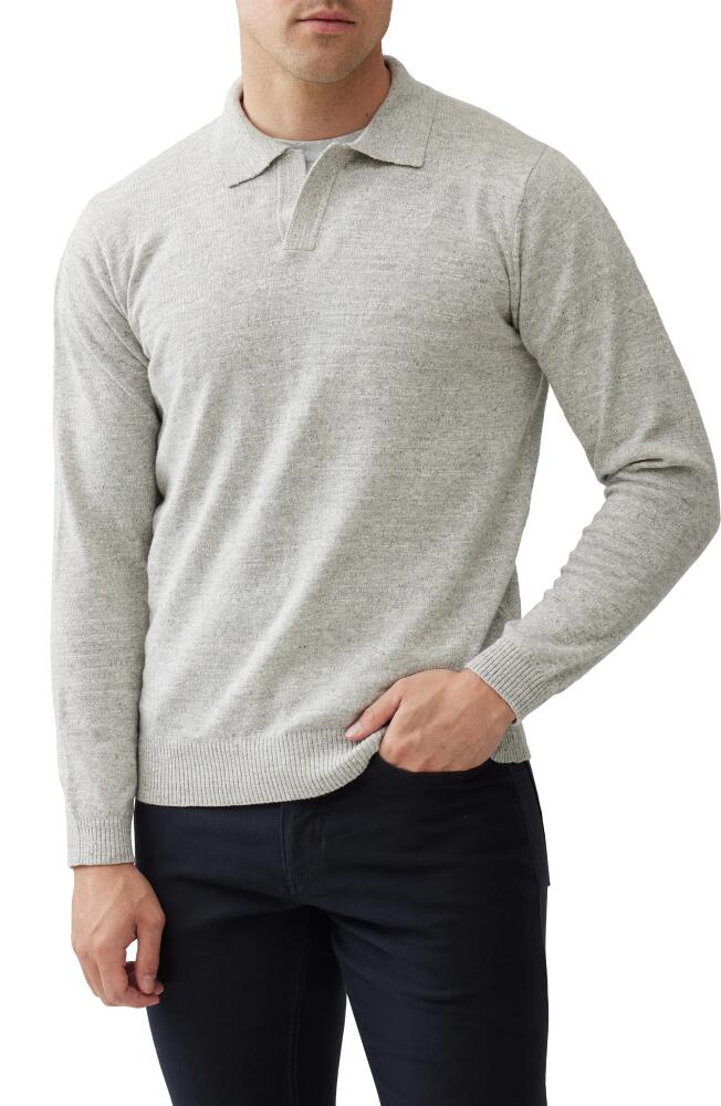 Rodd & Gunn Fortrose Johnny Collar Sweater in Stone Marle Cover