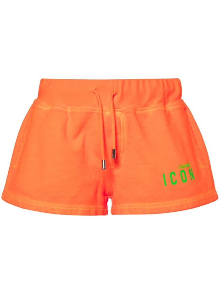 DSQUARED2 Be Icon cotton shorts - Orange Cover