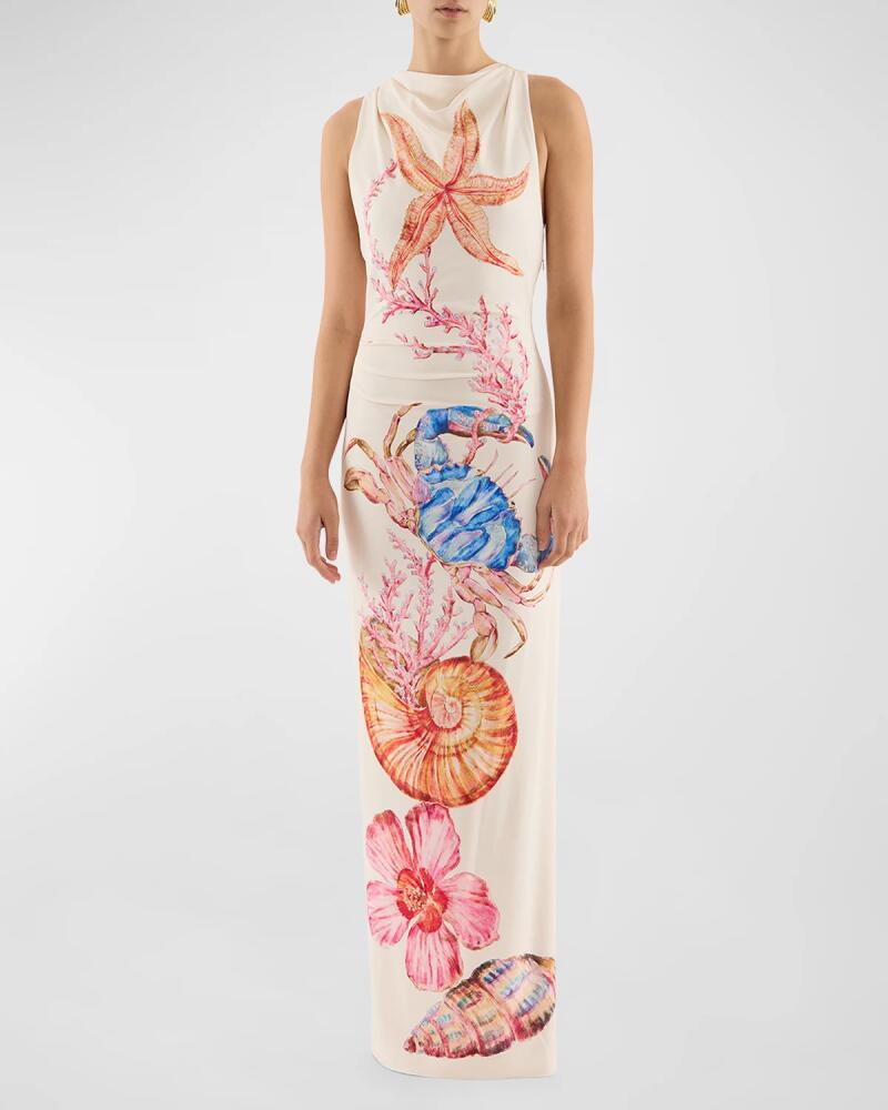 REBECCA VALLANCE By The Bay Graphic-Print Column Gown Cover