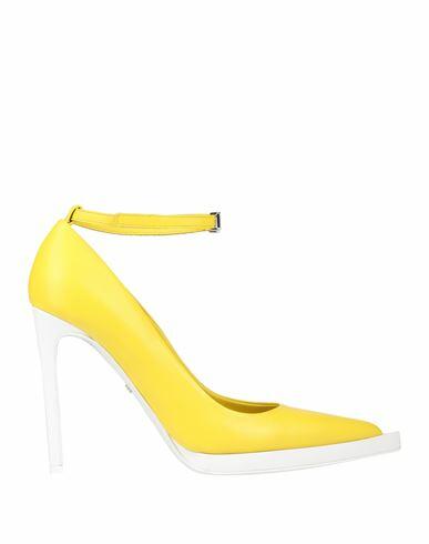 Gcds Woman Pumps Yellow Leather Cover