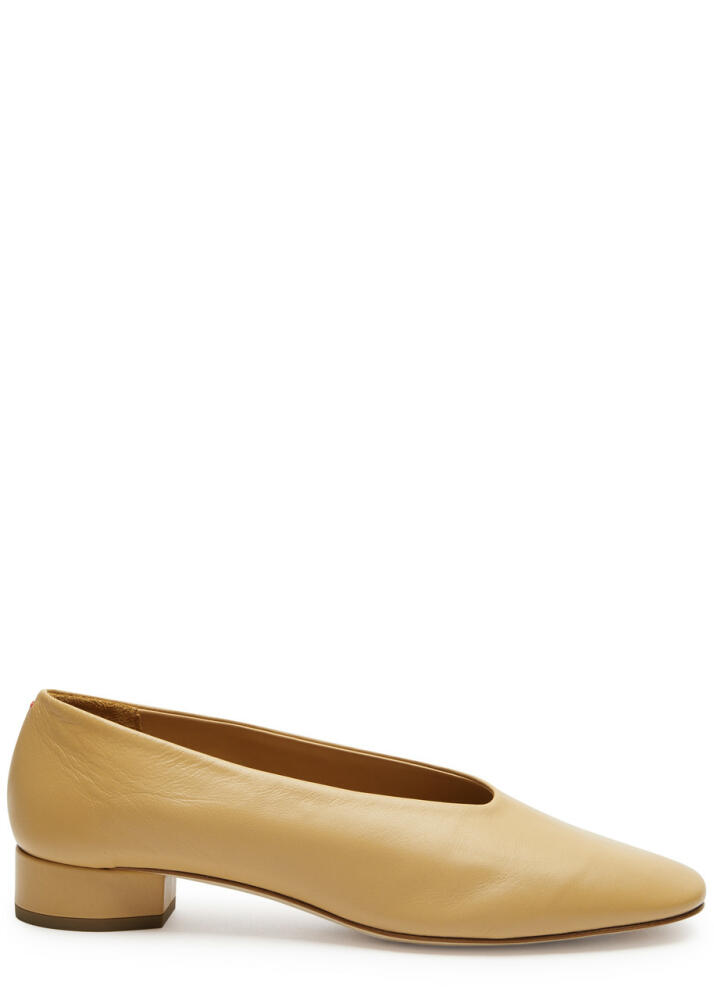 Aeyde Delia 30 Leather Pumps - Tan Cover