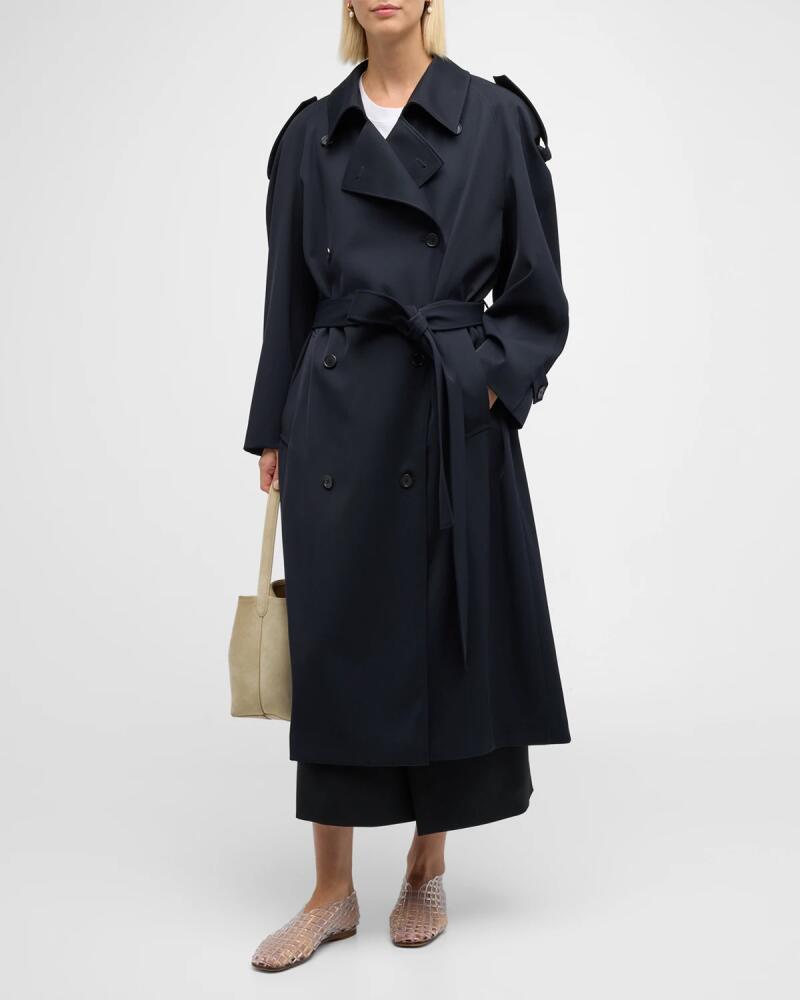 THE ROW Denver Belted Wool Trench Coat Cover