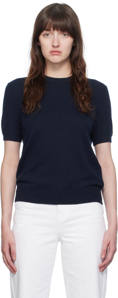 KHAITE Navy 'The Pierre' Sweater Cover