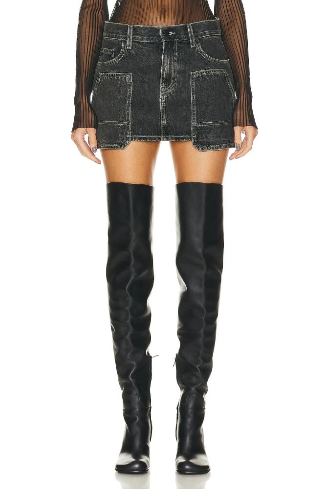 Helmut Lang Carpenter Mini Skirt in Charcoal Cover