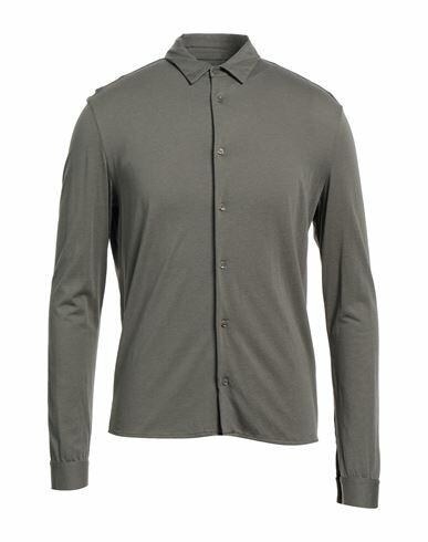 Majestic Filatures Man Shirt Military green Lyocell, Cotton Cover