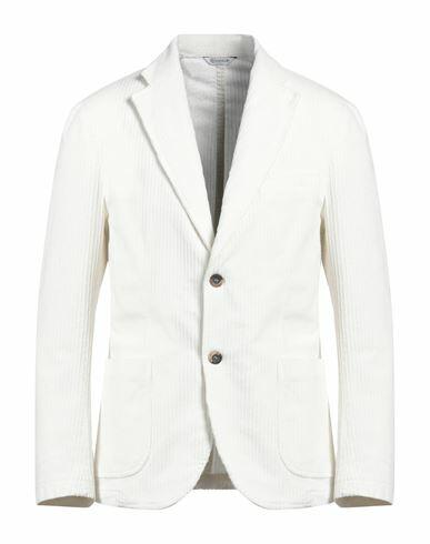 Markup Man Blazer White Cotton, Elastane Cover