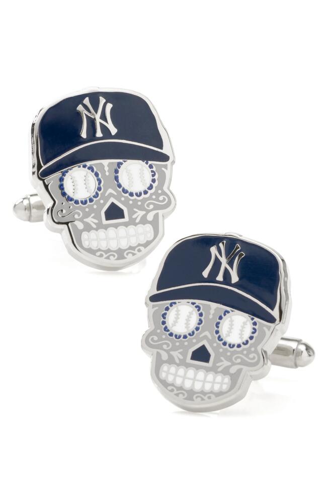 Cufflinks, Inc. New York Yankees Sugar Skull Cuff Links in Gray Cover