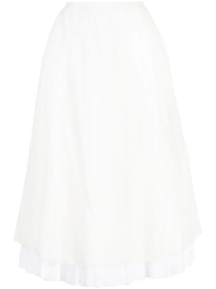 KHAITE Luca A-line midi skirt - White Cover