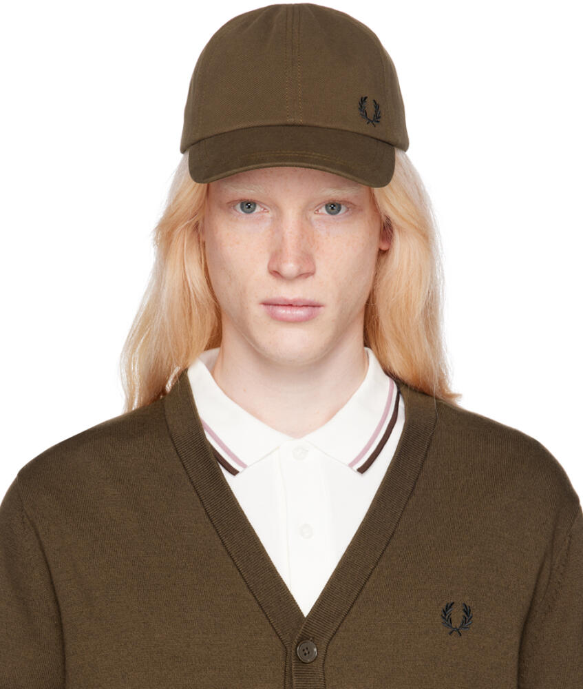 Fred Perry Brown Classic Piqué Cap Cover