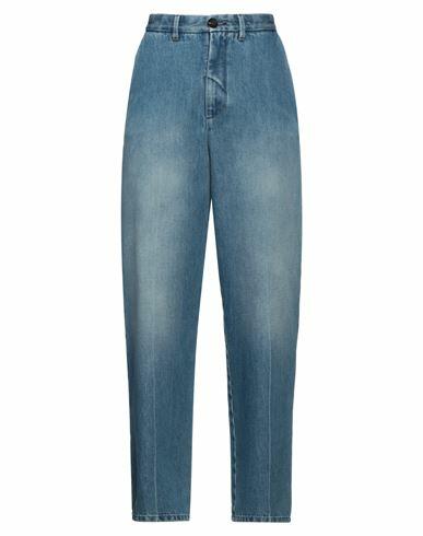 Golden Goose Woman Jeans Blue Cotton Cover