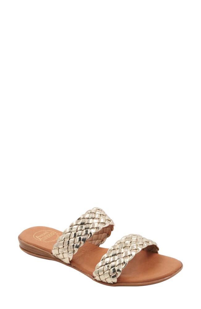 André Assous Naria Slide Sandal in Platino Cover