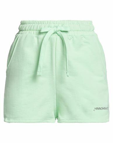 Hinnominate Woman Shorts & Bermuda Shorts Light green Cotton Cover