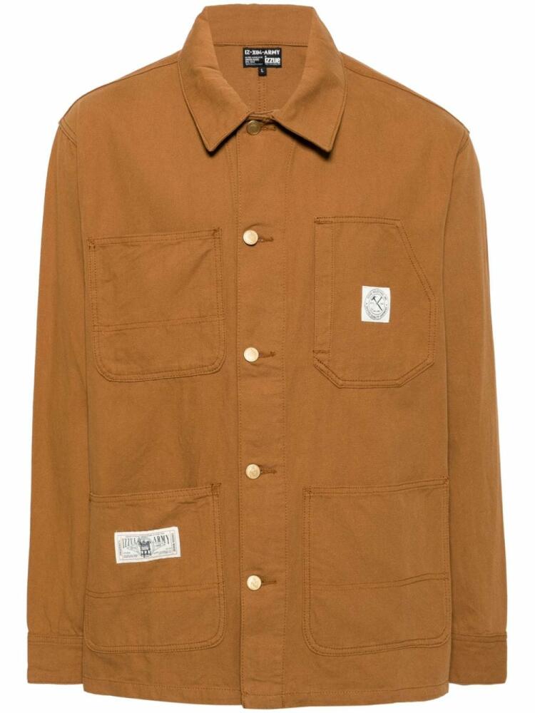 izzue buttoned cotton jacket - Brown Cover