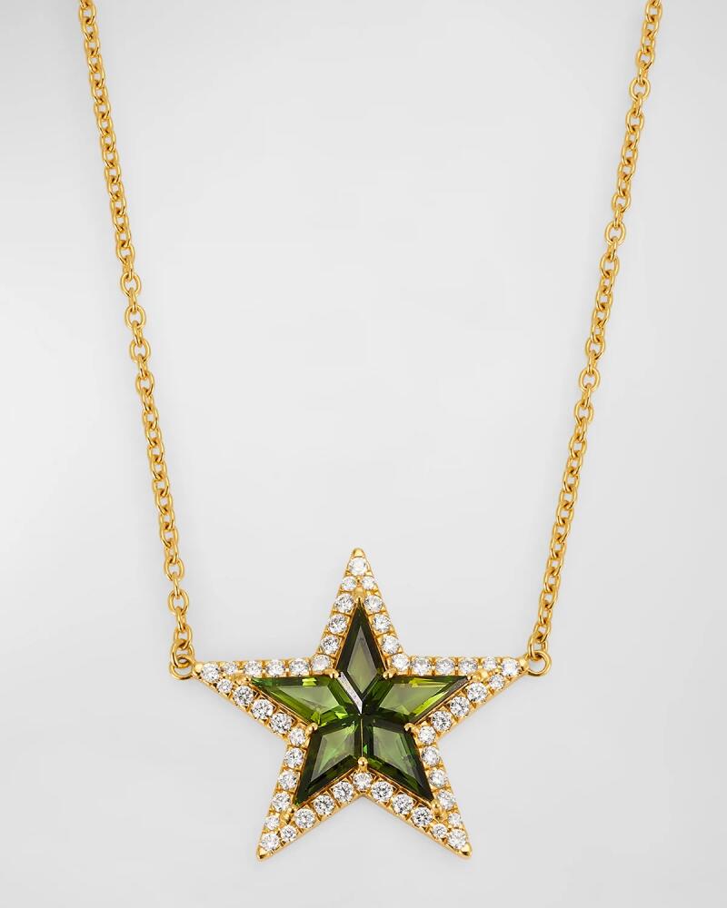 Buddha Mama 18k Yellow Gold Kite Tourmaline Star Necklace Cover