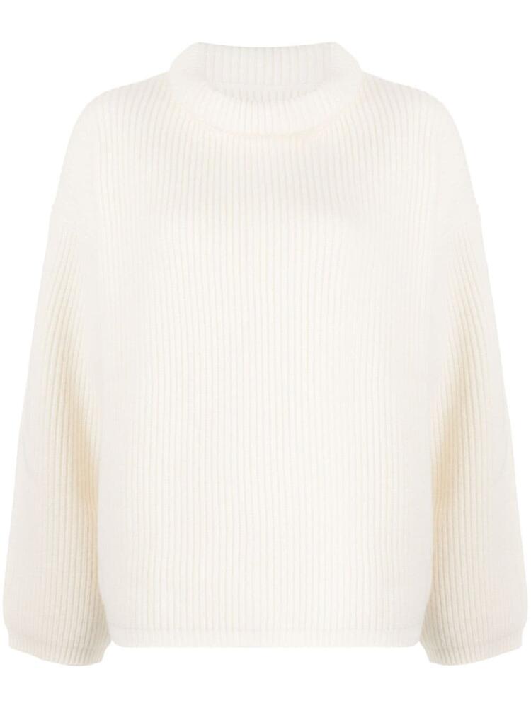 STUDIO TOMBOY roll-neck ribbed jumper - Neutrals Cover