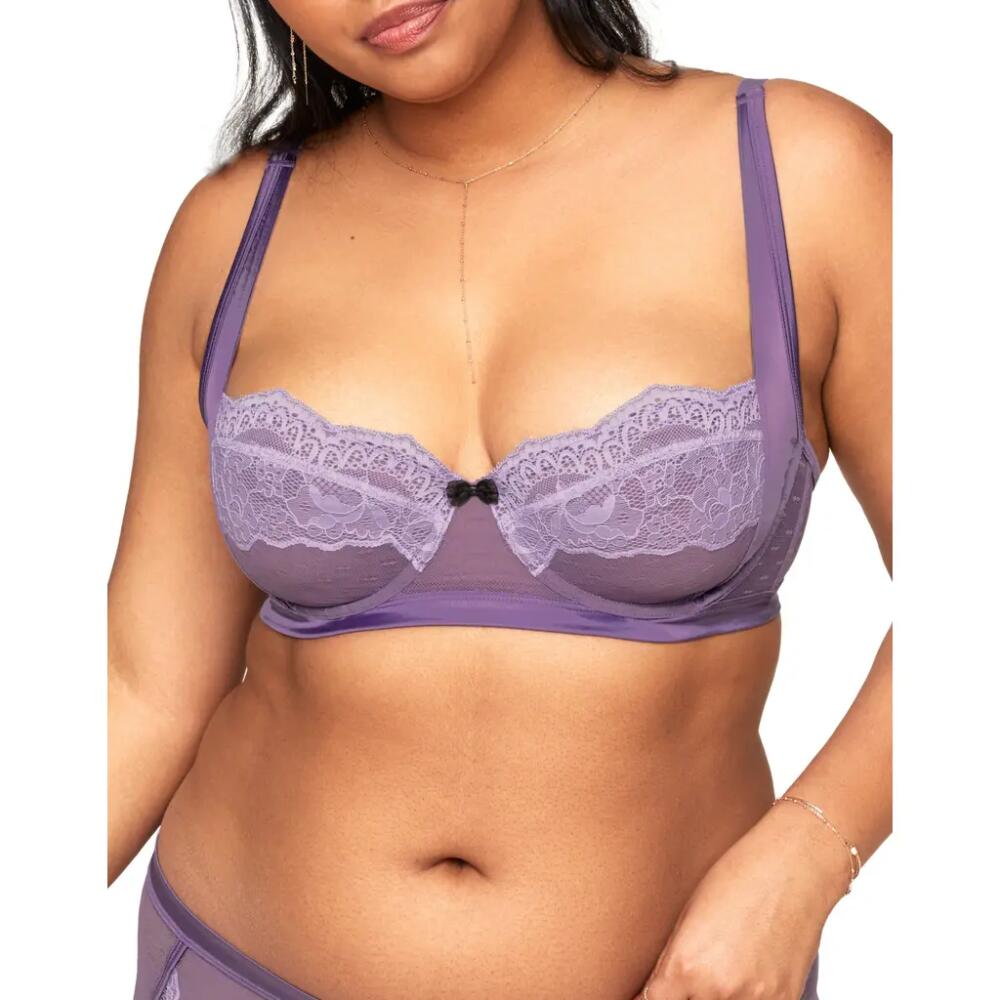 Adore Me Lark Unlined Balconette Bra in Dark Purple Cover