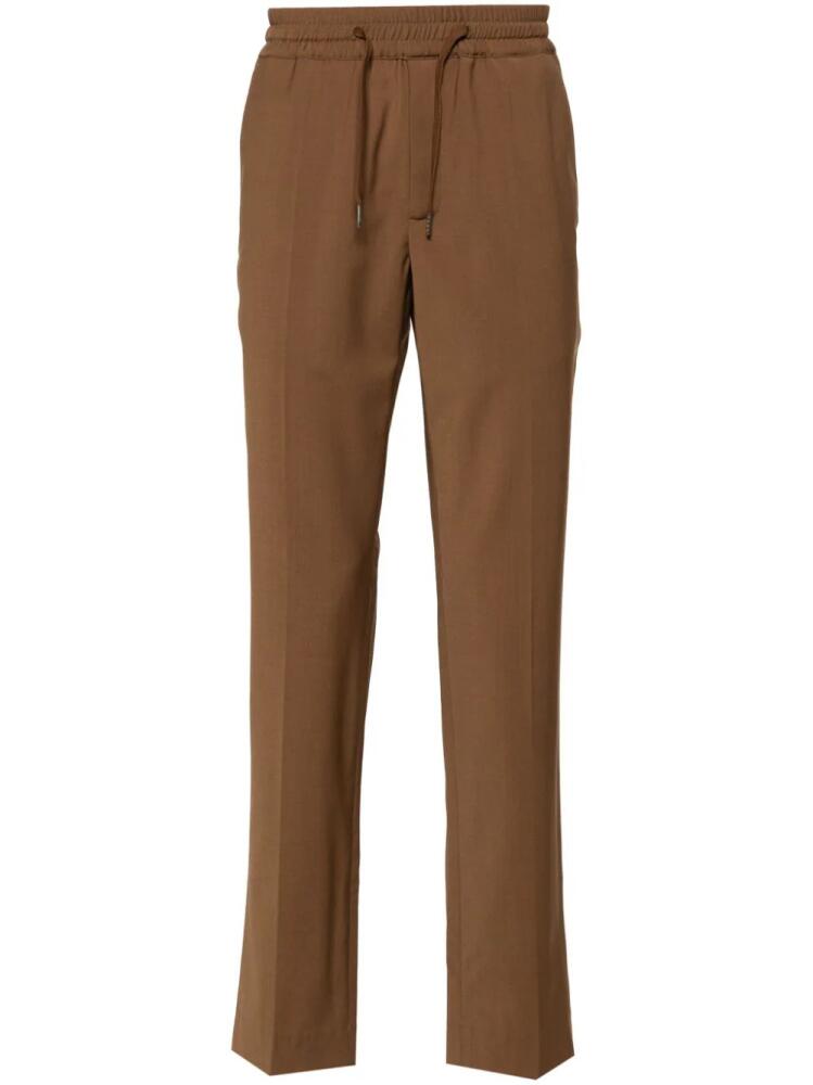 SANDRO elasticated-waist chino trousers - Brown Cover