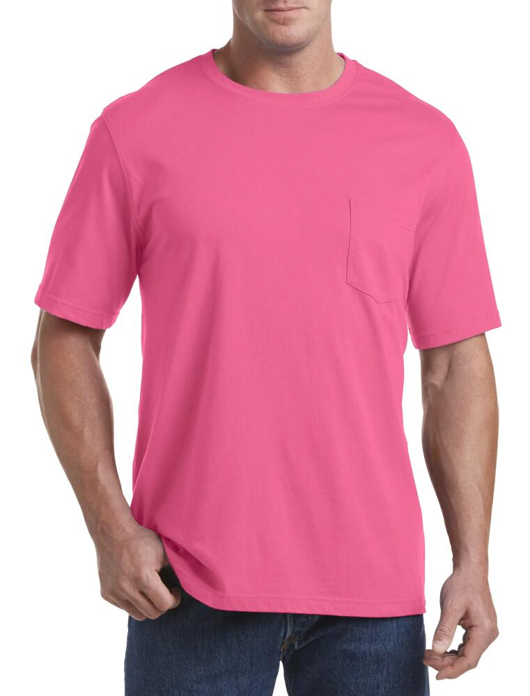 Harbor Bay by DXL Moisture-Wicking Pocket T-Shirt in Bright Pink Cover