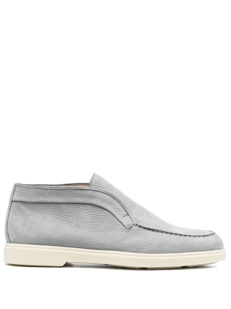 Santoni tonal-stitching leather loafers - Grey Cover