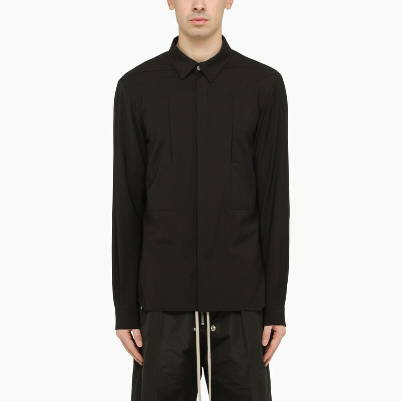 Rick Owens Black wool shirt Cover