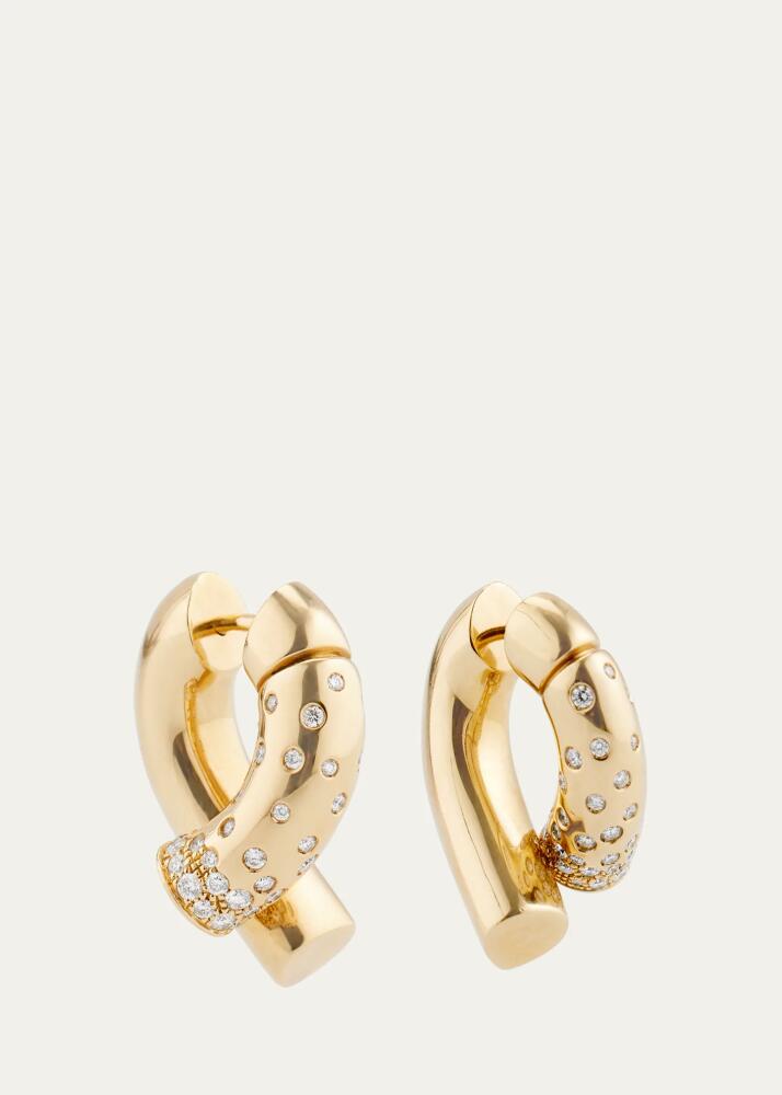 TABAYER Fairmined Yellow Gold Oera Hoop Earrings with Diamonds Cover