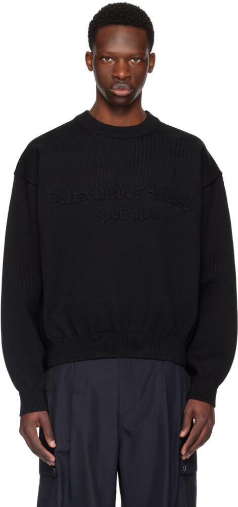 Alexander Wang Black Crochet Sweater Cover