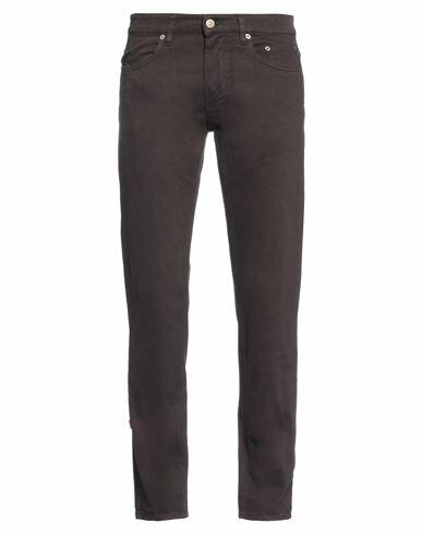 Siviglia Man Pants Dark brown Cotton, Elastane Cover