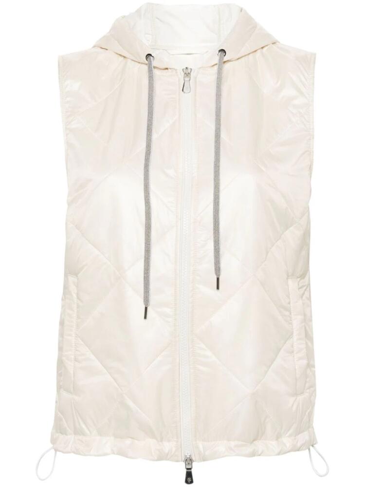 Eleventy padded hooded gilet - Neutrals Cover