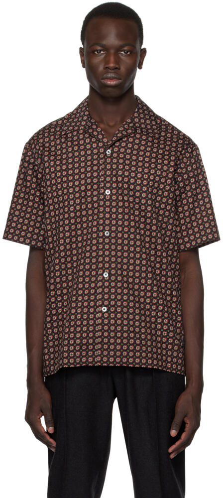 Dunhill Black Gasket Print Shirt Cover