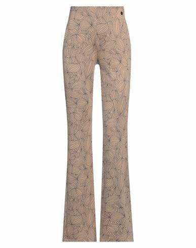 Kontatto Woman Pants Camel Polyester, Viscose, Elastane Cover