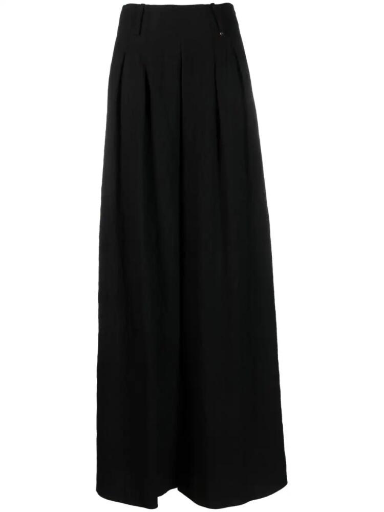 NISSA high-waisted flared trousers - Black Cover