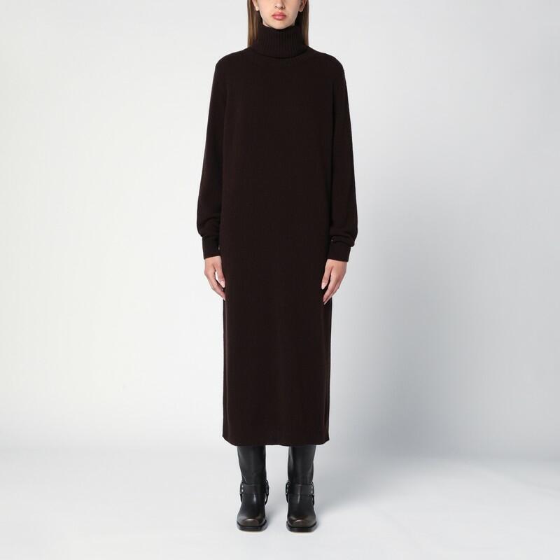 Roberto Collina Brown cashmere blend turtleneck dress Cover