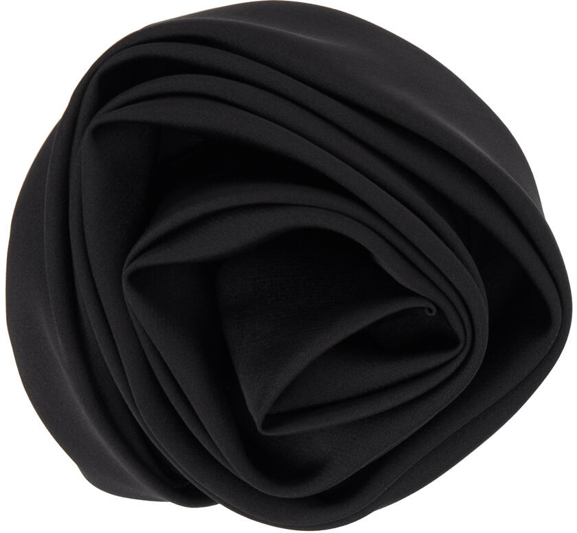 Sandy Liang Black Fiore Hair Clip Cover