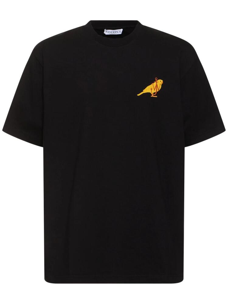 JW ANDERSON Canary Embroidery Cotton T-shirt Cover