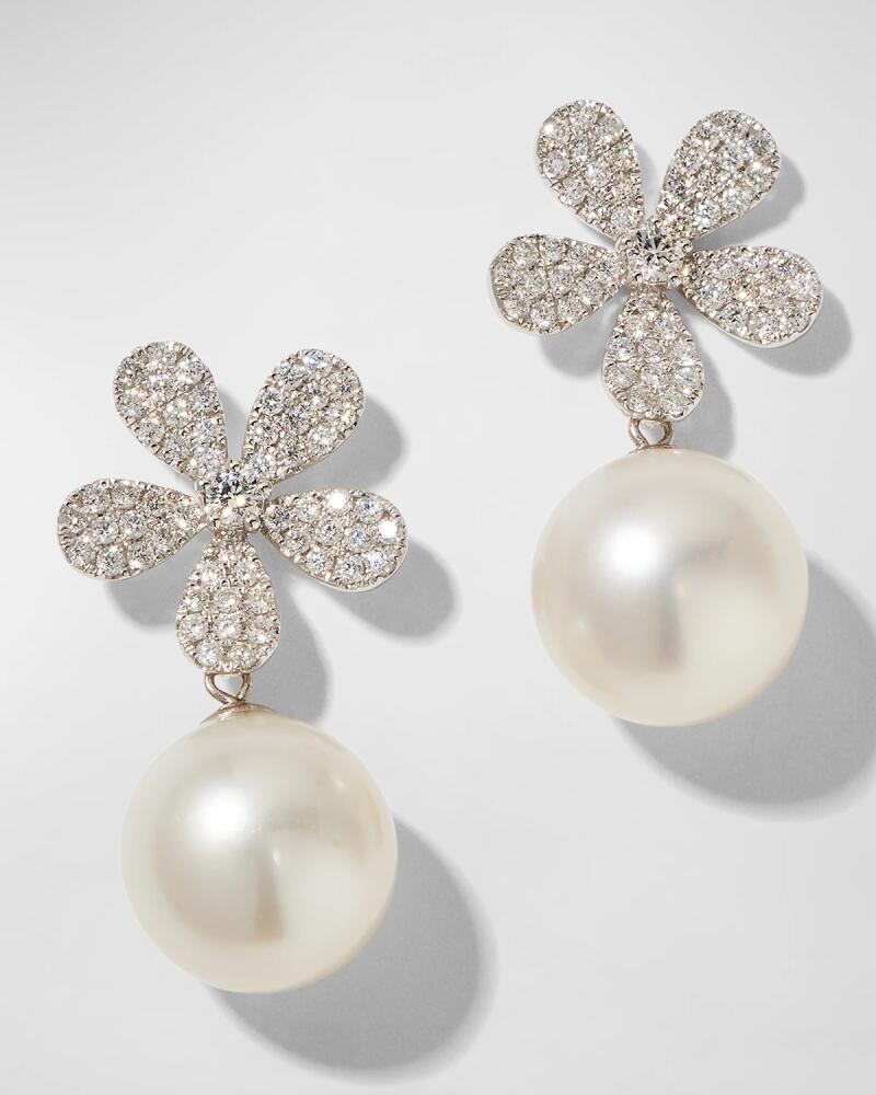 Belpearl Fleur White Diamond & Pearl Earrings Cover