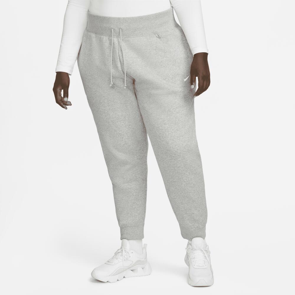 Women's Nike Sportswear Phoenix Fleece High-Waisted Jogger Pants (Plus Size) in Grey Cover