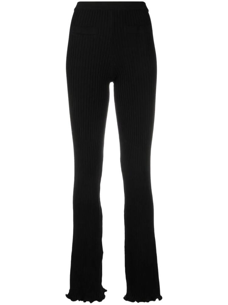 Rabanne knitted flared trousers - Black Cover